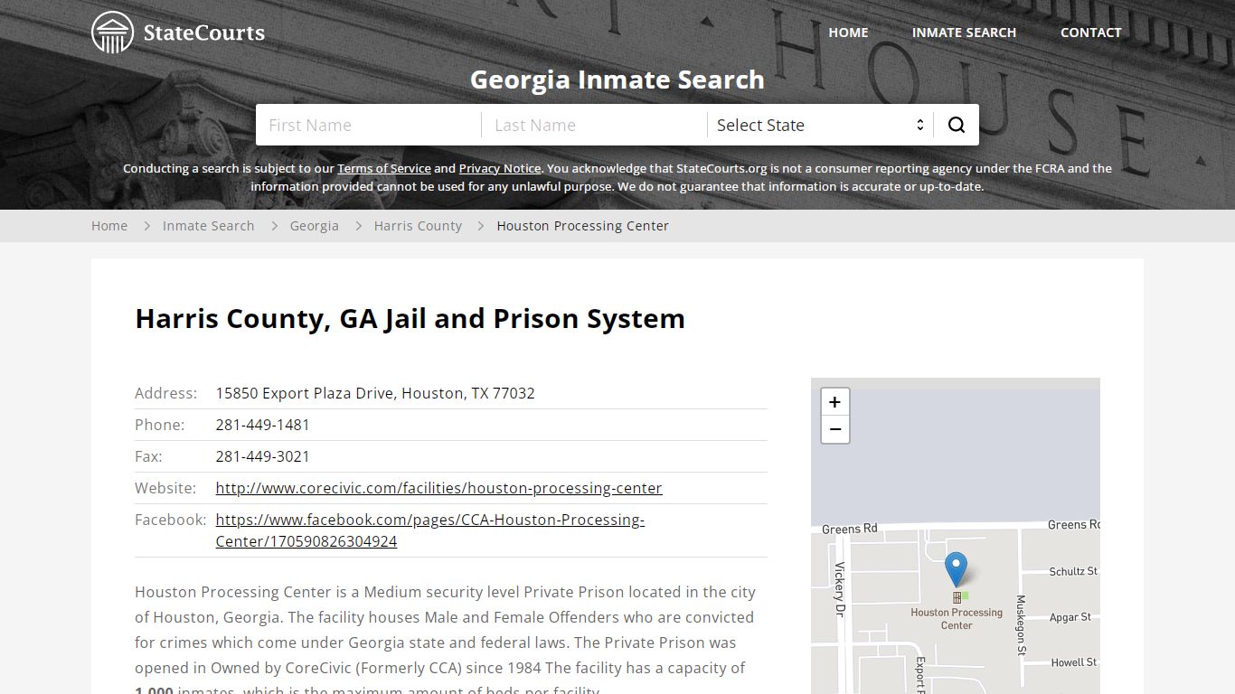 Houston Processing Center Inmate Records Search, Georgia - StateCourts