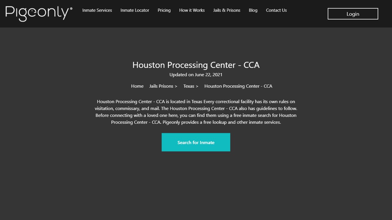 Houston Processing Center - CCA Inmate Search | Texas